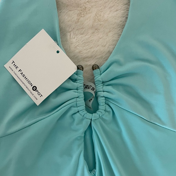 Teal Mini Dress - Picture 2 of 3